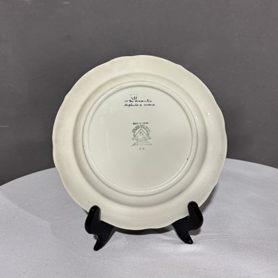 Antico Servizio di piatti in ceramica Laveno dipinti a mano