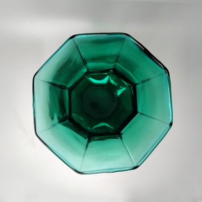 Exquisite handgefertigte grüne Vase von Ca dei Vetrai aus Muranoglas, 1970er Jahre. Hergestellt in Italien