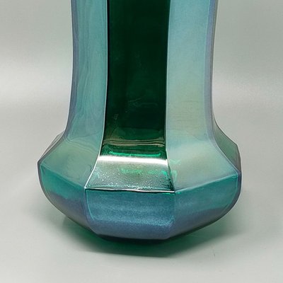 Exquisite handgefertigte grüne Vase von Ca dei Vetrai aus Muranoglas, 1970er Jahre. Hergestellt in Italien