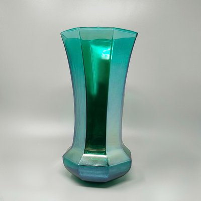 Exquisite handgefertigte grüne Vase von Ca dei Vetrai aus Muranoglas, 1970er Jahre. Hergestellt in Italien