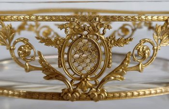 Small Glass and Brass Planter, Louis XVI style - 1900