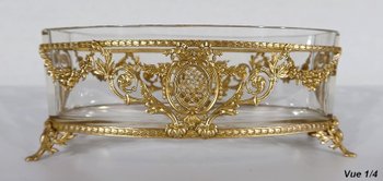 Small Glass and Brass Planter, Louis XVI style - 1900