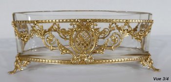 Small Glass and Brass Planter, Louis XVI style - 1900