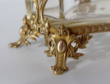 Small Glass and Brass Planter, Louis XVI style - 1900