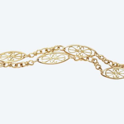 Bracelet ancien filigrane en or jaune