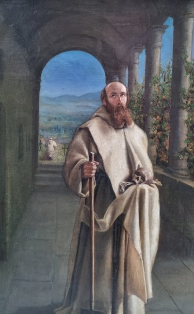 Scuola francese del XIX secolo - I monaci scavano e trovano antiche reliquie