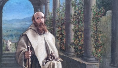 Scuola francese del XIX secolo - I monaci scavano e trovano antiche reliquie