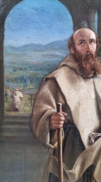 Scuola francese del XIX secolo - I monaci scavano e trovano antiche reliquie