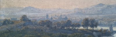 Jan KOBELL - Landscape with ruins, bridge and river