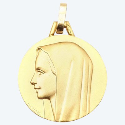 Médaille Vierge Marie en or 18k, pendentif religieux, chrétien, bapteme, communion