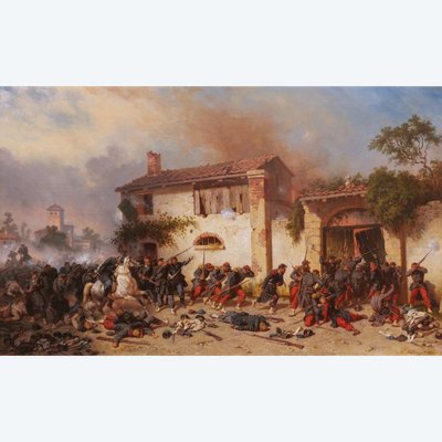 Hippolyte BELLANGÉ, Combattimento nelle strade di Magenta