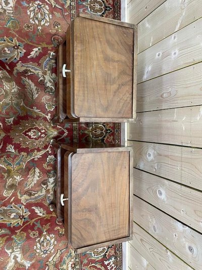 Coppia di tavoli chevet in stile art deco