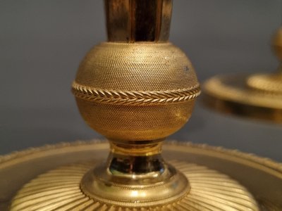 André-Antoine Ravrio, pair of Empire period torches.