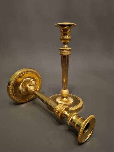 André-Antoine Ravrio, pair of Empire period torches.
