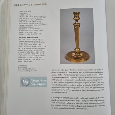 André-Antoine Ravrio, pair of Empire period torches.