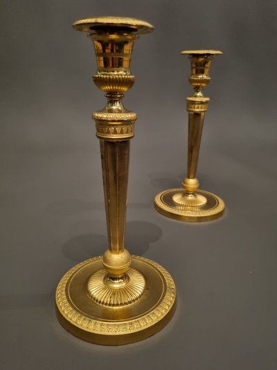 André-Antoine Ravrio, pair of Empire period torches.