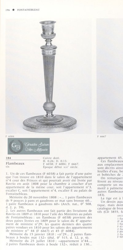 André-Antoine Ravrio, pair of Empire period torches.