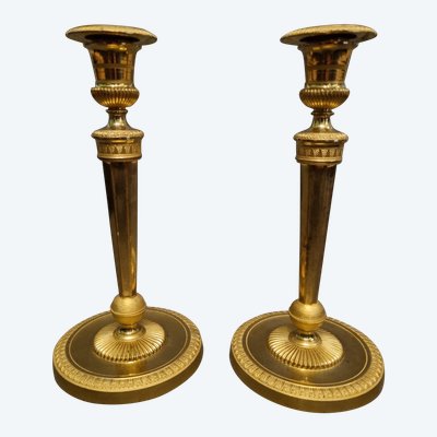 André-Antoine Ravrio, pair of Empire period torches.
