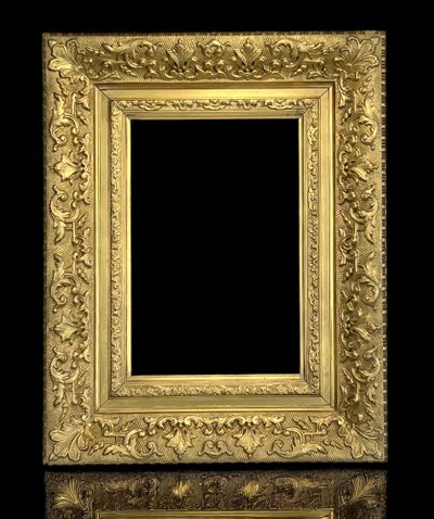 OLD WOODEN AND GOLD STUCCO FRAME FOR PAINTING 31.5 cm x 21.5 cm (BEAUTIFUL GILDING)