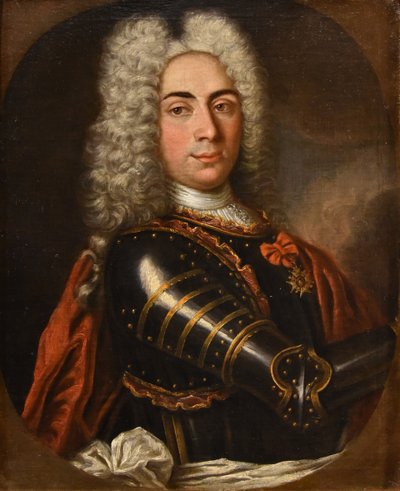 Porträt eines Herrn in Rüstung, Hyacinthe Rigaud (Perpignan 1659 - Paris 1743)