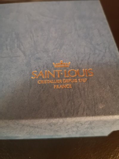 Coffret de paire de salerons en cristal Saint Louis