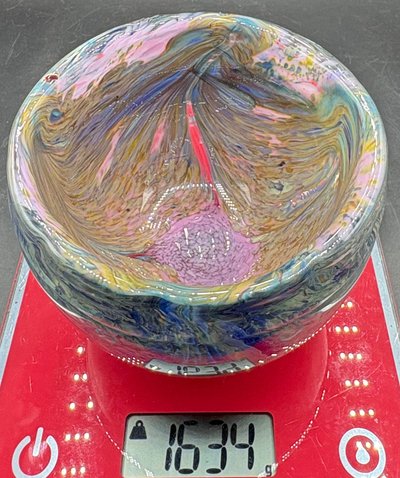 LOW GLASS PASTE VASE