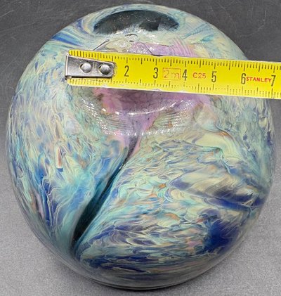 LOW GLASS PASTE VASE