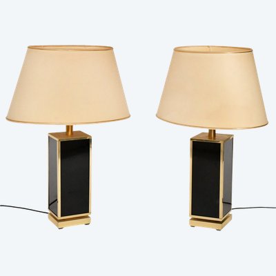 Paire de lampes de table vintage des années 1970 