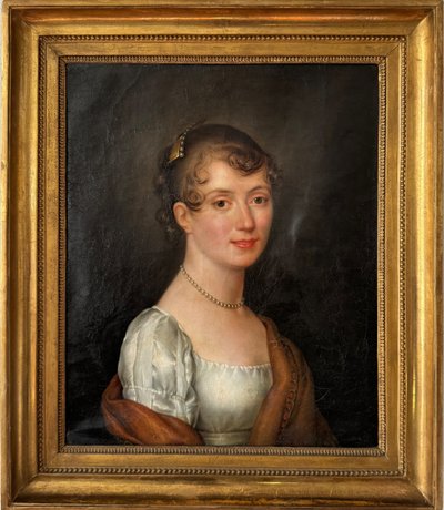 Portrait d’une jeune femme époque Empire