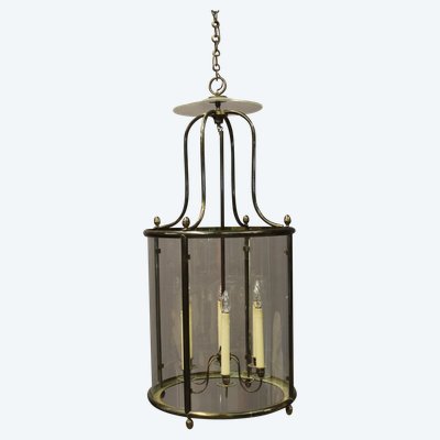 Importante lanterna in ottone a sei luci, diametro 52 cm, XX secolo