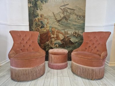 Divano e sedie Napoleone francesi antichi