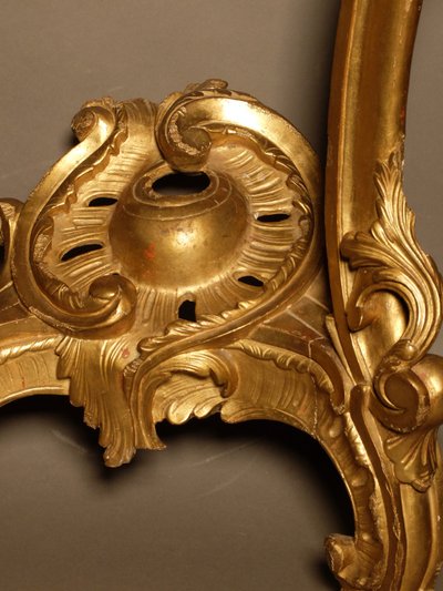 Louis XV period console in gilded wood