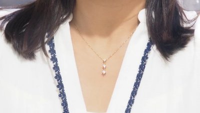 Collier trilogie en or jaune et diamants princesse