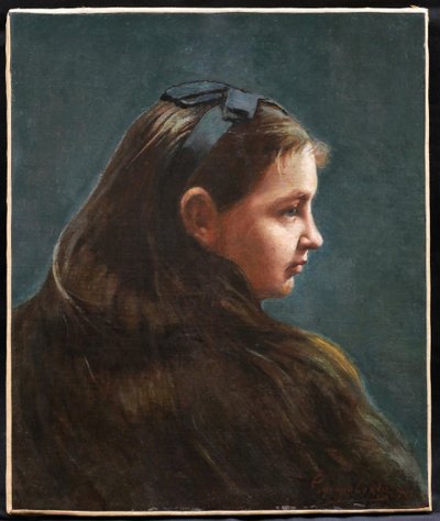 Marceliy Gavrilovich SUKHOROVSKY, Ritratto di una bambina russa di profilo