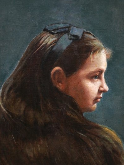 Marceliy Gavrilovich SUKHOROVSKY, Ritratto di una bambina russa di profilo