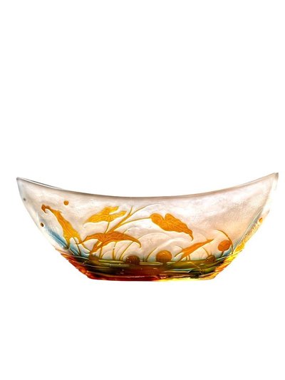 Coppa Navette "Dragonfly" Art Nouveau Emile Gallé