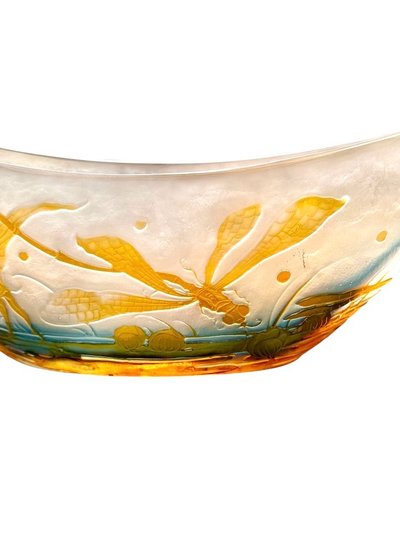 Coppa Navette "Dragonfly" Art Nouveau Emile Gallé