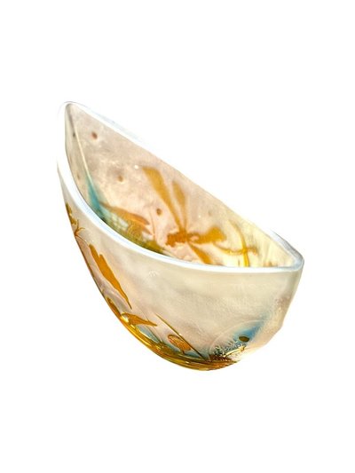 Coppa Navette "Dragonfly" Art Nouveau Emile Gallé