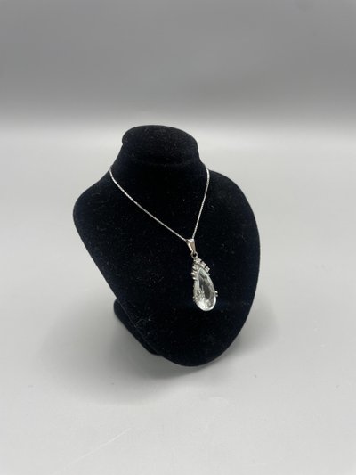 Pendentif Serti D’une Aiguë Marine Et Diamants