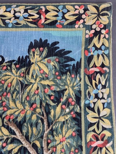 Wall tapestry, pastoral scene – medieval style, 20th century