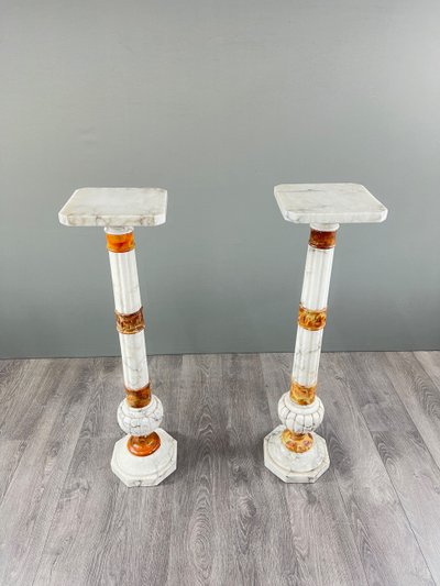 Pair of Marble Columns – Late 19th Century Work