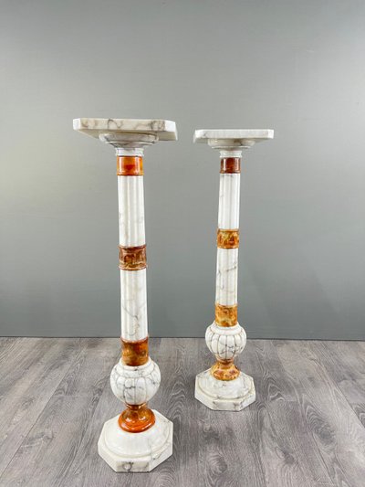 Pair of Marble Columns – Late 19th Century Work