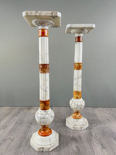 Pair of Marble Columns – Late 19th Century Work