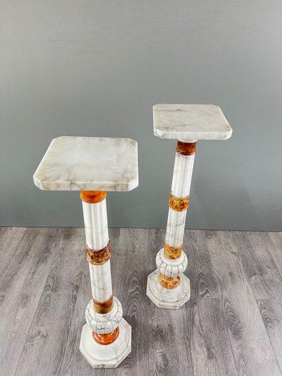 Pair of Marble Columns – Late 19th Century Work