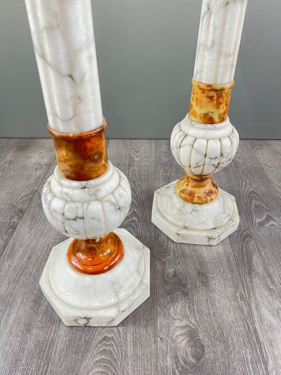 Pair of Marble Columns – Late 19th Century Work