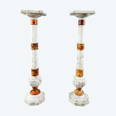Pair of Marble Columns – Late 19th Century Work