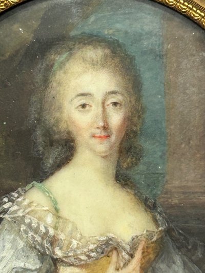 Miniature Portrait of a Woman from the Late 18th Century
