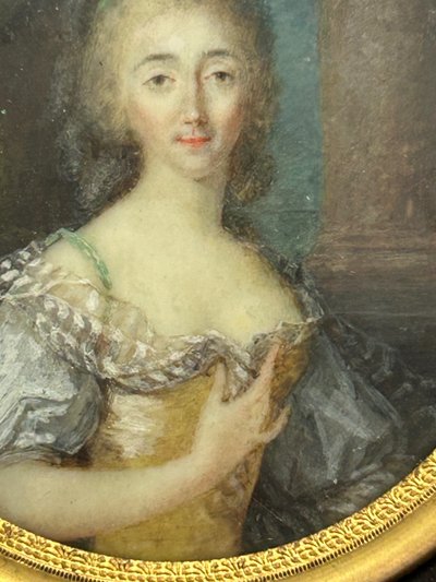 Miniature Portrait of a Woman from the Late 18th Century