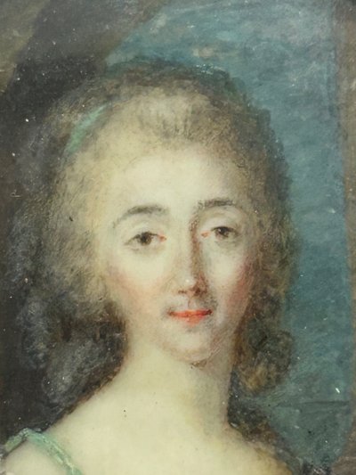 Miniature Portrait of a Woman from the Late 18th Century