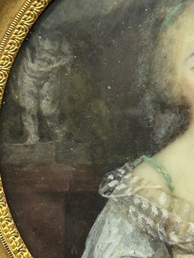 Miniature Portrait of a Woman from the Late 18th Century